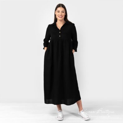 Leinenkleid schwarz