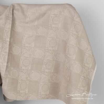 Halbleinen Jacquard beige