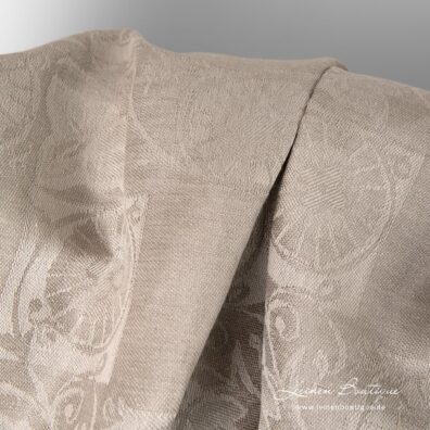 Leinen-Baumwollstoff beige gemustert