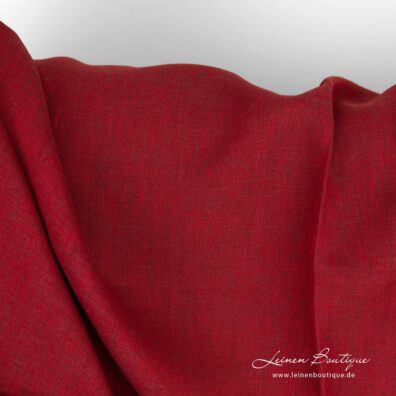 Leinenstoff rot-violett meliert zum Nähen von leichter Bekleidung und Heimtextilien