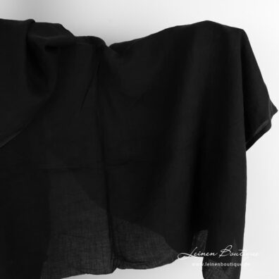 Leinenstoff schwarz vorgewaschen