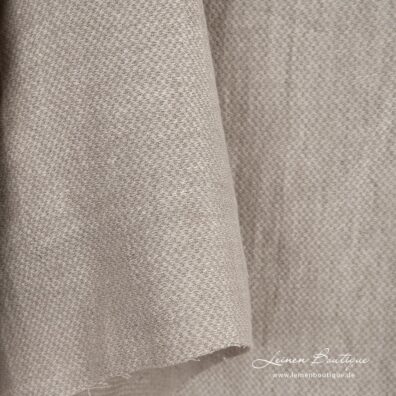 Leinenstoff beige gemustert vorgewaschen weich hautfreundlich