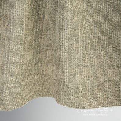 Leinenstoff gelb-grau Waffelpikee vorgewaschen, weich, geschmeidig