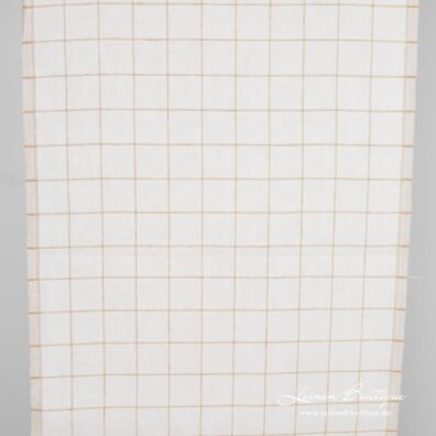 Leinen-Küchentücherstoff beige kariert