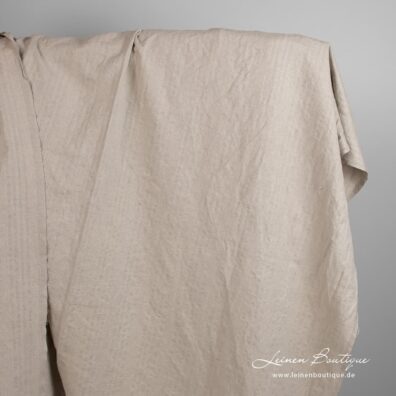 Halbleinen beige gemustert gewaschen