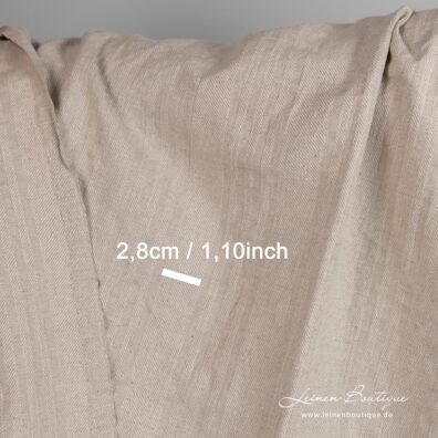 Halbleinen beige gemustert gewaschen zum Nähen von Kleidung und Heimtextilien