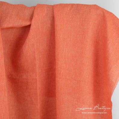 Leinenstoff rot-creme meliert