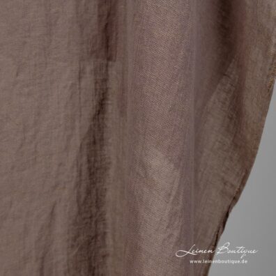 Leinen-Baumwollstoff, aus violettem und beige Garn gewebt