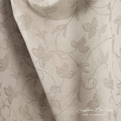 Beige Halbleinen mit floralem Motiv