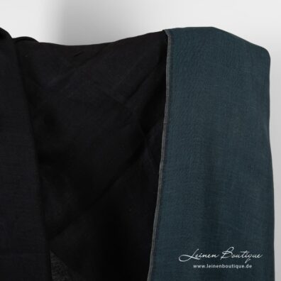Leinenstoff doppelseitig blauschwarz