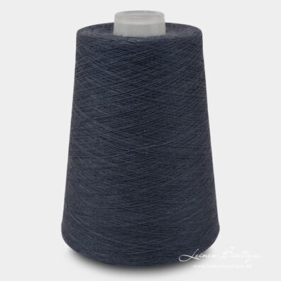 Leinengarn in Marineblau zum Stricken, Häkeln, Weben Nm 17,9
