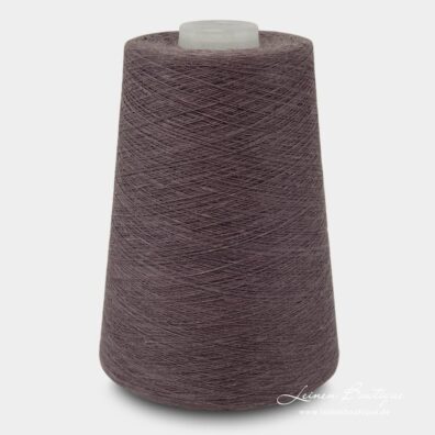 Leinengarn in heller Auberginefarbe zum Stricken, Häkeln, Weben Nm 17,9