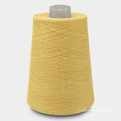 Leinengarn in hellem Bananengelb zum Stricken, Häkeln, Weben Nm 17,9