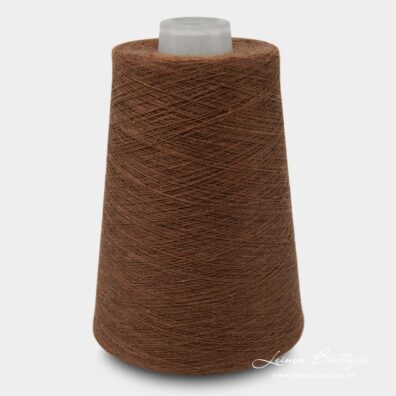Leinengarn nussbaumbraun zum Stricken, Häkeln, Weben