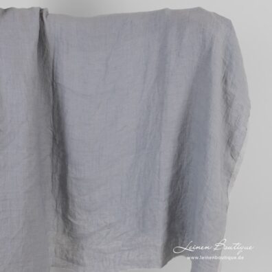 Reinleinen Satin blaugrau gewaschen