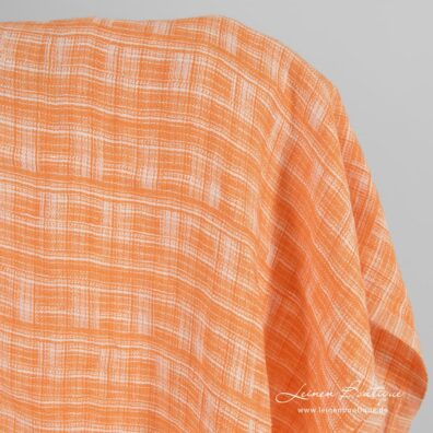 Jacquard-Reinleinen orange gewaschen weich geschmeidig