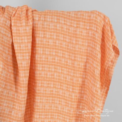 Jacquard-Reinleinen orange gewaschen
