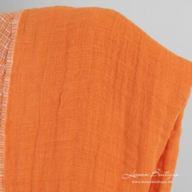 Uni orange Seite des doppelseitigen zweischichtigen Leinenstoffes