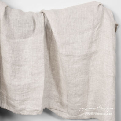 Leinenstoff beige Fischgrat gewaschen