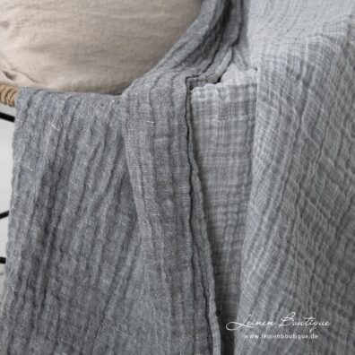 Leinen-Plaid grau