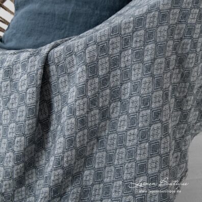 Leinen-Plaid grau mit Diamantmuster