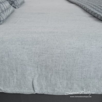 Bettbezug weiß-blaugrau meliert