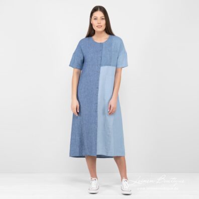 ALANA Leinen Kleid blau