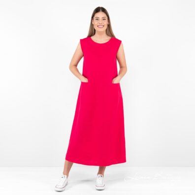 ELLE Leinenkleid fuchsia