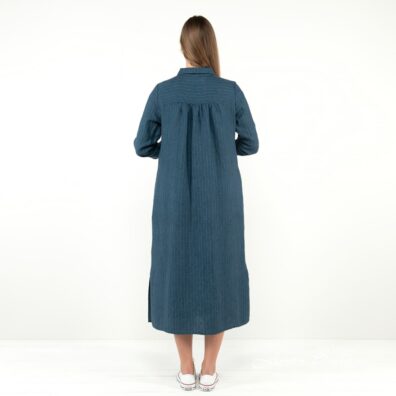 MINDY Leinenkleid dunkelblau, Rückseite