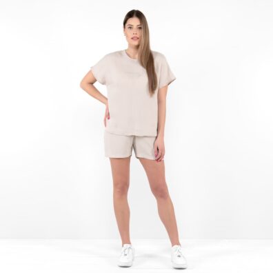 DARREN Leinenbluse beige und passende Shorts