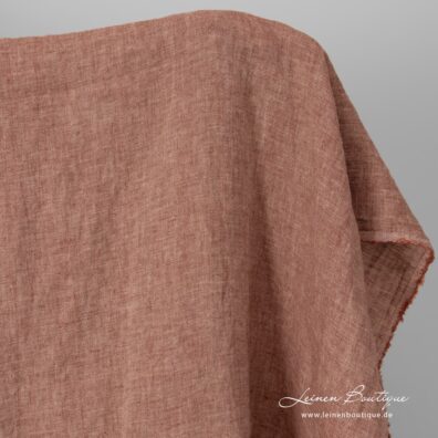 Leinenstoff beige-braun meliert vorgewaschen weich geschmeidig