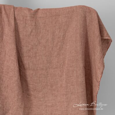 Leinenstoff beige-braun meliert vorgewaschen