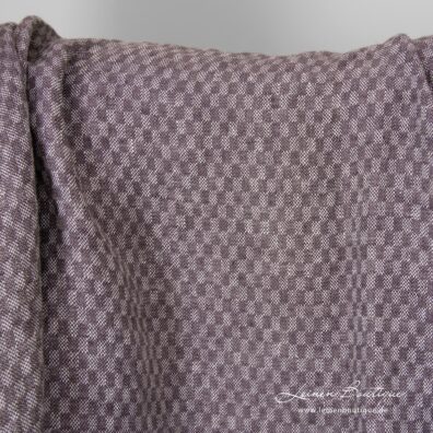 Leinenstoff in Violett gemustert vorgewaschen zum Nähen von Kleidung und Heimtextilien passend