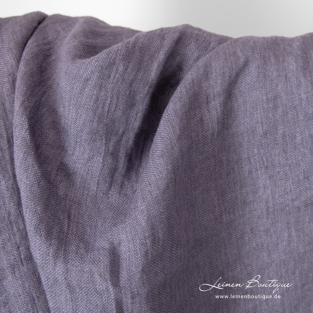 Reinleinen Satin violett gewaschen weich geschmeidig