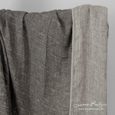 Leinenstoff Jacquard grau gewaschen