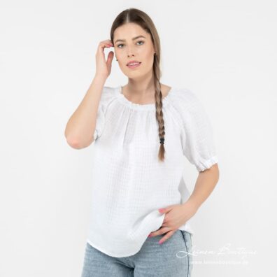 MELISA Leinenbluse weiß