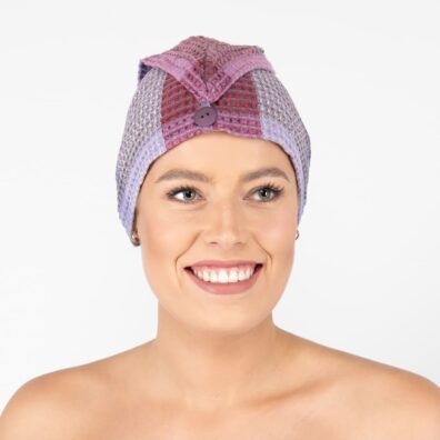 BINGO Leinen Turban lila