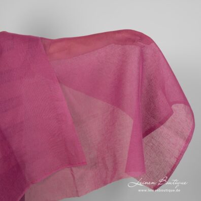 Leinenstoff transparent intensiv rosa