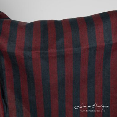 Leinenstoff rot-blau gestreift 150cm breit