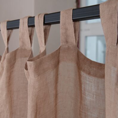 BOHEMIA Leinen-Gardine taupe mit Schlaufen