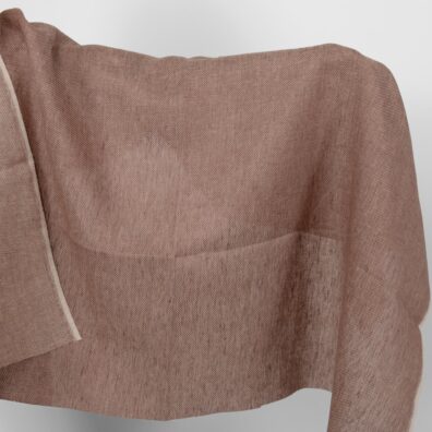 Leinenstoff braun mit Diamantmuster