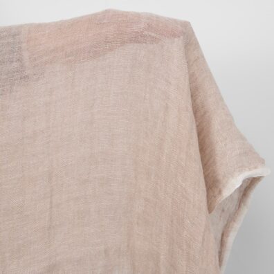 Transparenter Leinenstoff taupe-milchkaffeebraun meliert