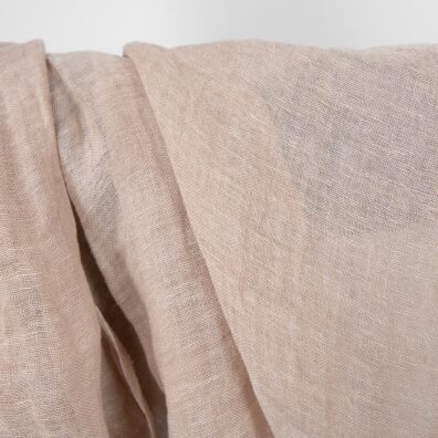 Leinenstoff transparent taupe vorgewaschen, weich, geschmeidig