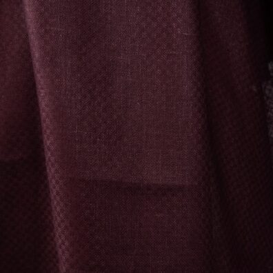 Leinenstoff kirschrot mit Diamantmuster zum Nähen von Kleidung und Heimtextilien geeignet