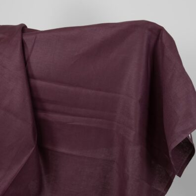 Leinenstoff kirschrot Fischgrat