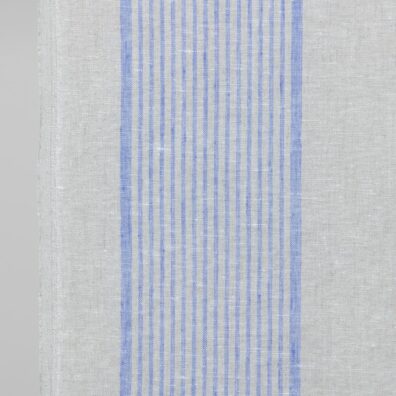 Leinen-Küchentücherstoff grau-blau gestreift, 50cm breit