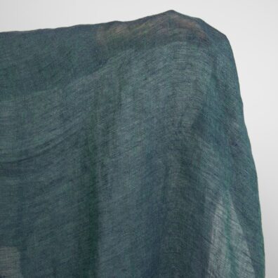 Leinenstoff transparent grün-blau gewaschen, weich, geschmeidig