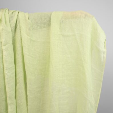 Leinenstoff transparent apfelgrün gewaschen