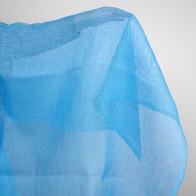 Leinenstoff transparent intensiv himmelblau