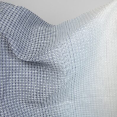 Baumwoll-Hanf-Gewebe blau-grün Waffelpikee, ideal zum Nähen von Hand-, Bade-, Küchentüchern, Bademänteln